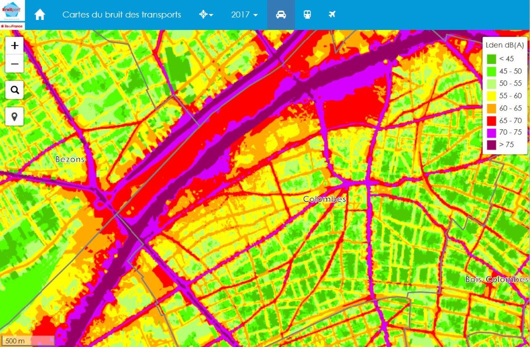 Carte Du Bruit Colombes Respire